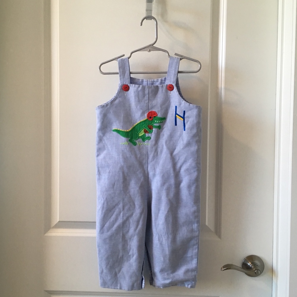 Toddler 2T Longall/Romper Football/Alligator